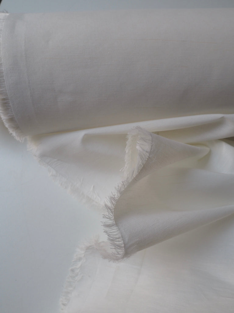 White Crisp Linen Viscose