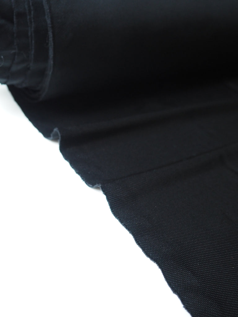 Black Viscose Satin Twill Jersey