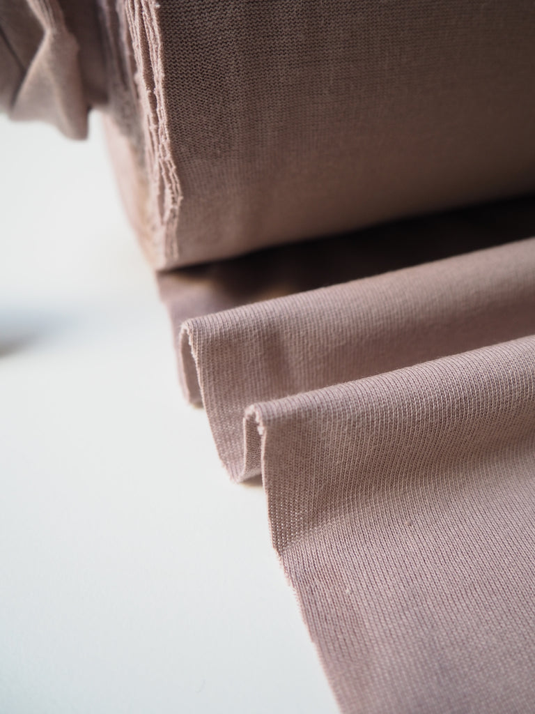 Dusky Pink Organic Interlock Jersey