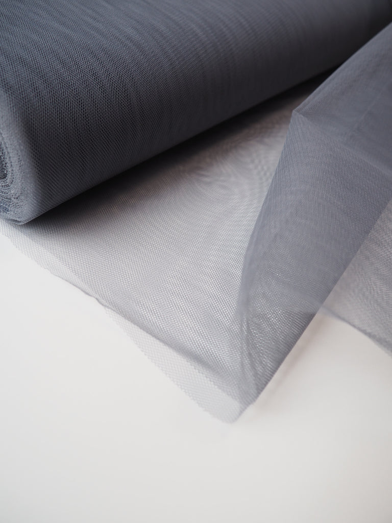 Steel Grey Rigid Tulle