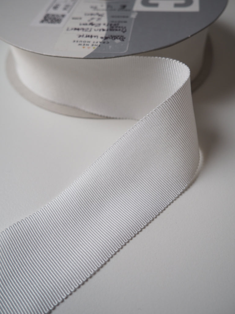 Shindo White Grosgrain Ribbon 38mm