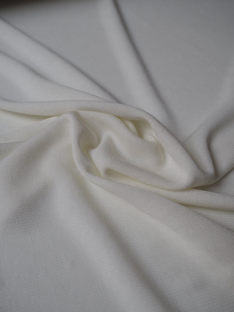 Antique White Fine Interlock Viscose Jersey