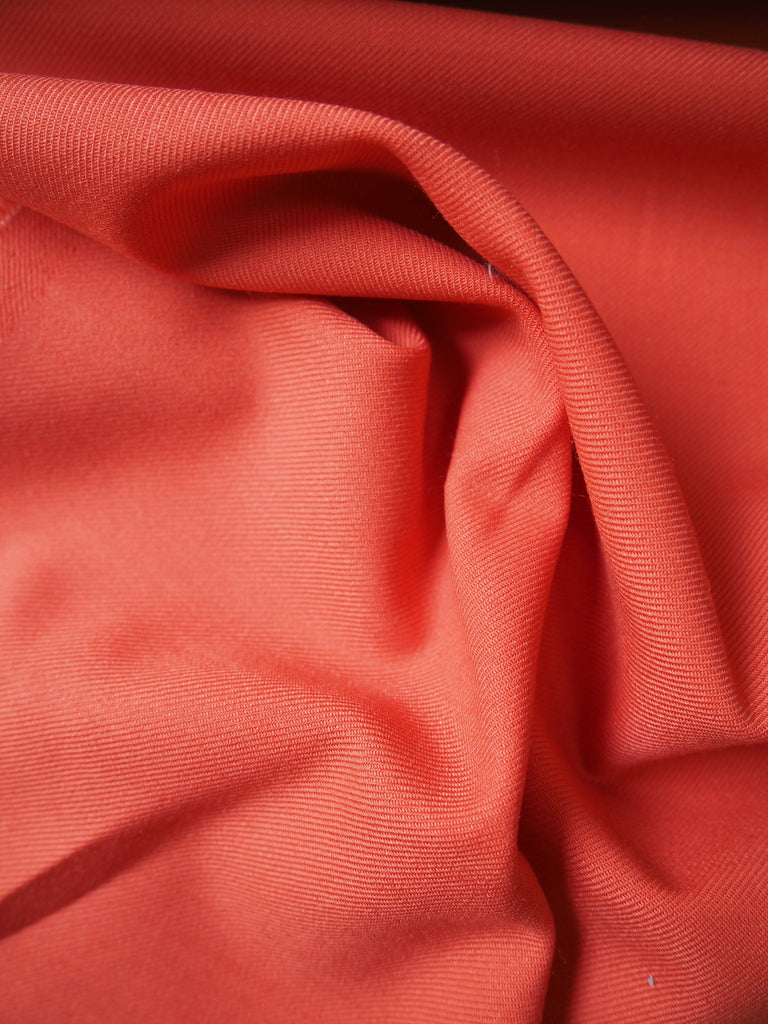 Coral Stretch Wool Twill