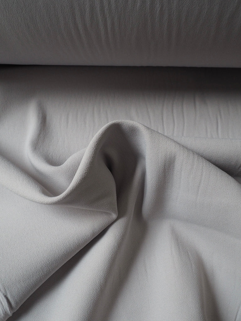 Silver Stretch Viscose Crepe