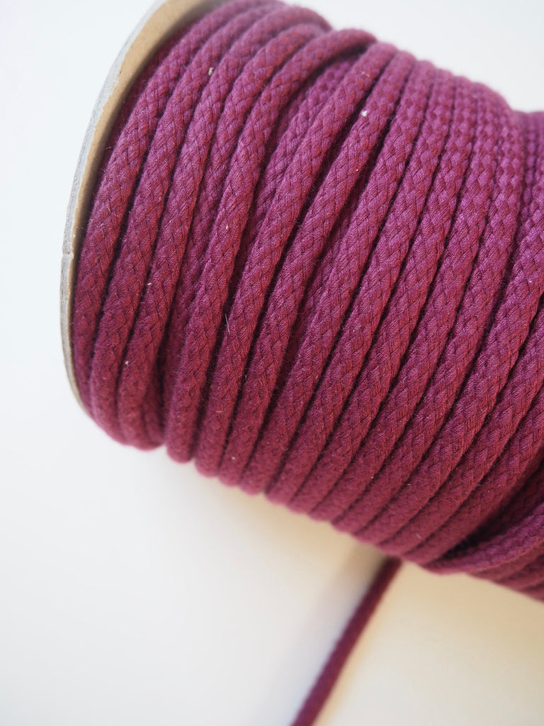 Burgundy Braided Cord 8mm