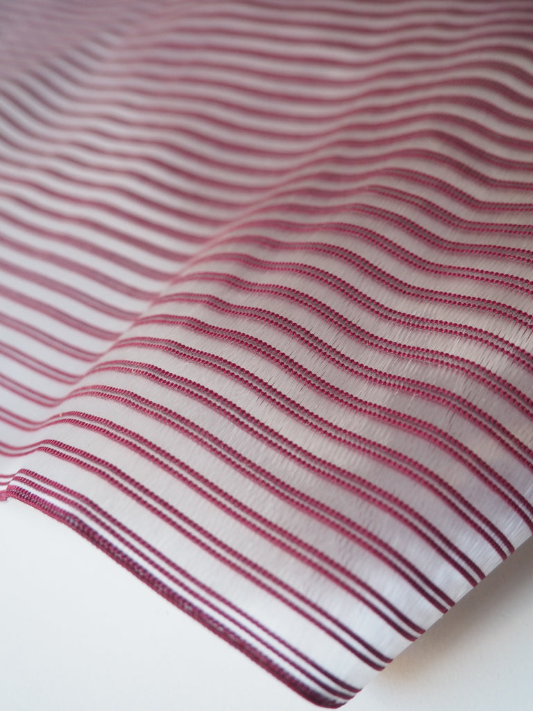 Merlot Sheer Stripe Extra Wide Elastic