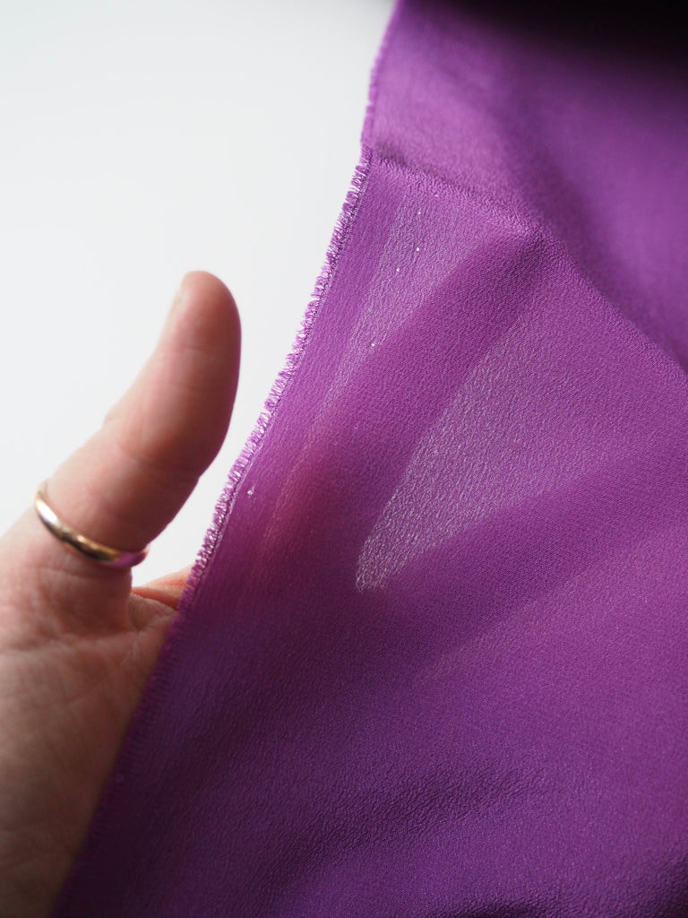 Violet Silk Crepe De Chine