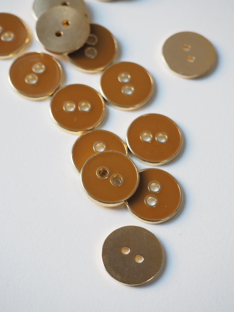 Gold & Enamel Buttons