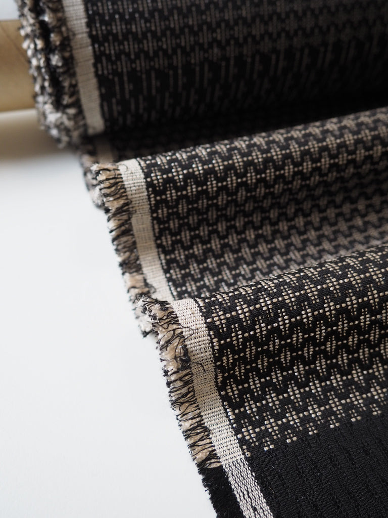 Black Gold Paneled Jacquard