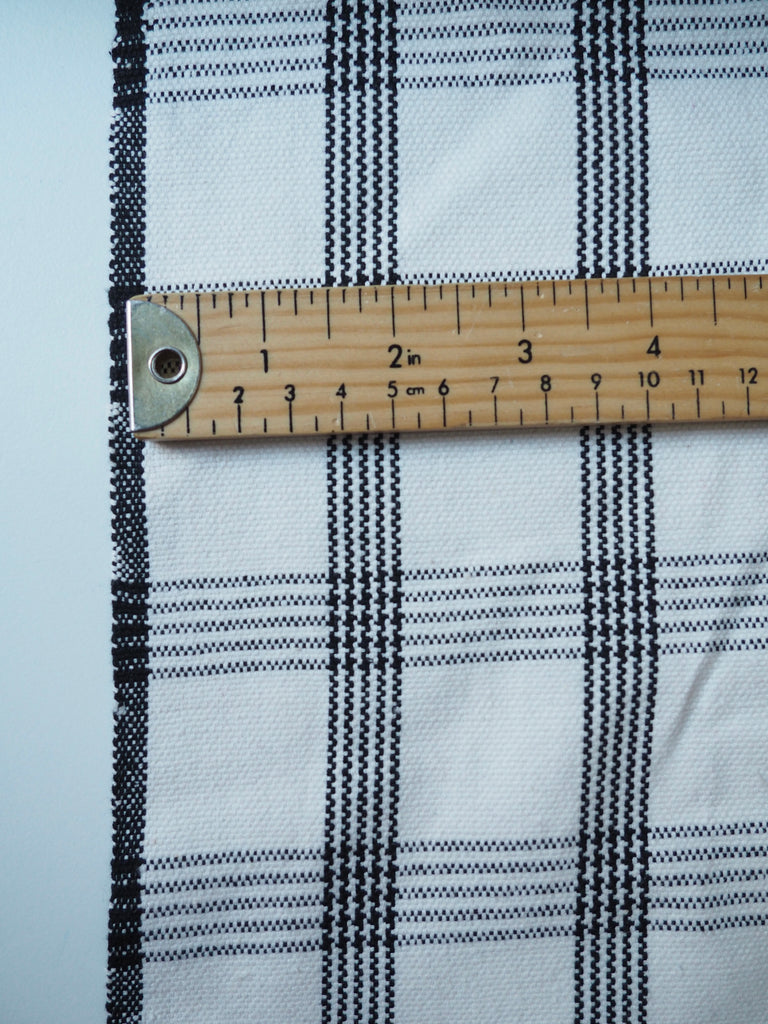 Black + White Check Handloom Cotton