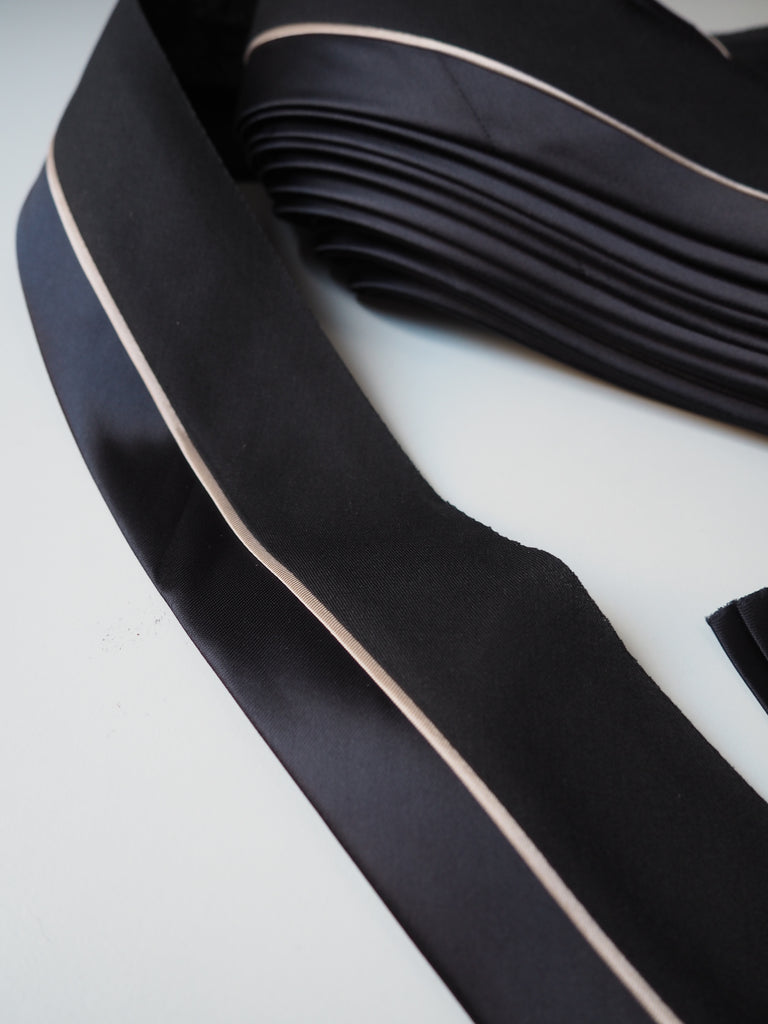 Black Satin Tailors Waistbanding