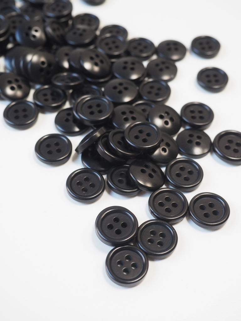 Black Corozo Button 12mm