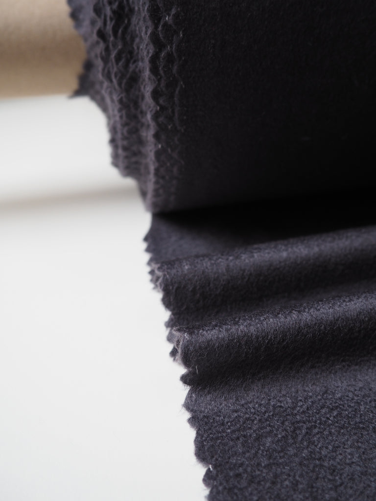 Ink Cashmere Wool Zibeline Coating