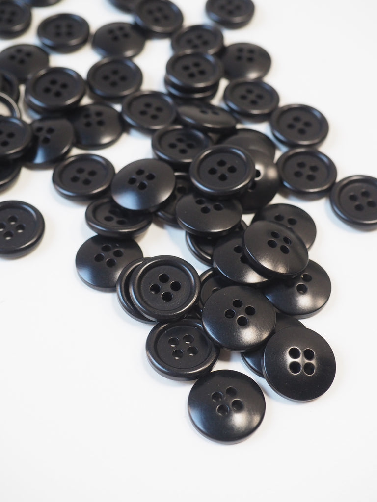 Black Corozo Button 15mm