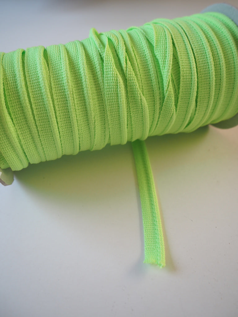 Shindo Neon Lime Green Woven Piping 10mm