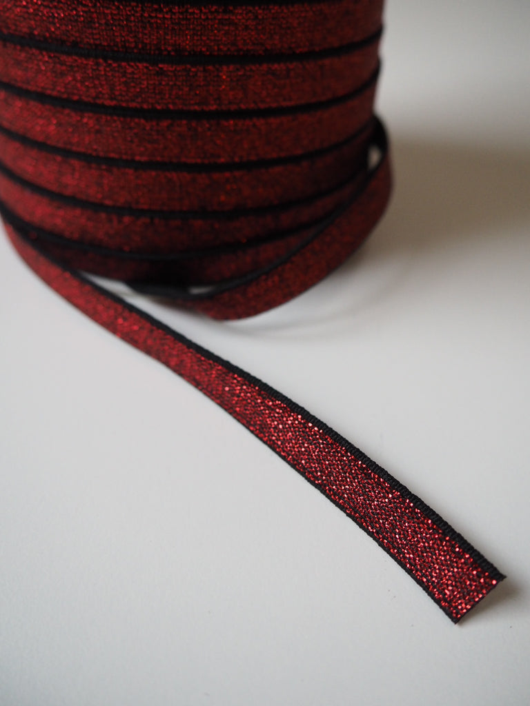 Ruby Metallic Elastic 10mm