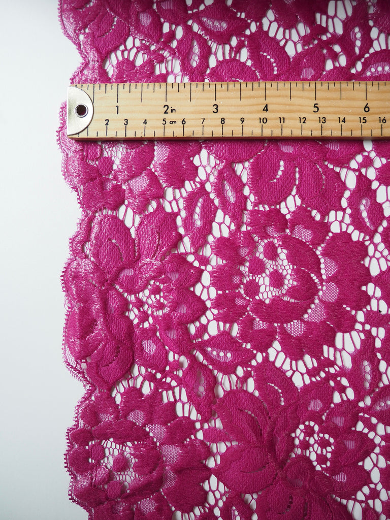 Magenta Gloss Floral Lace