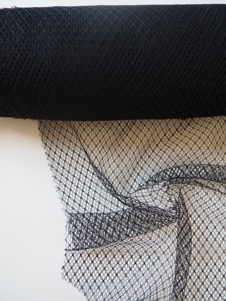 Black Geometric Stretch Tulle