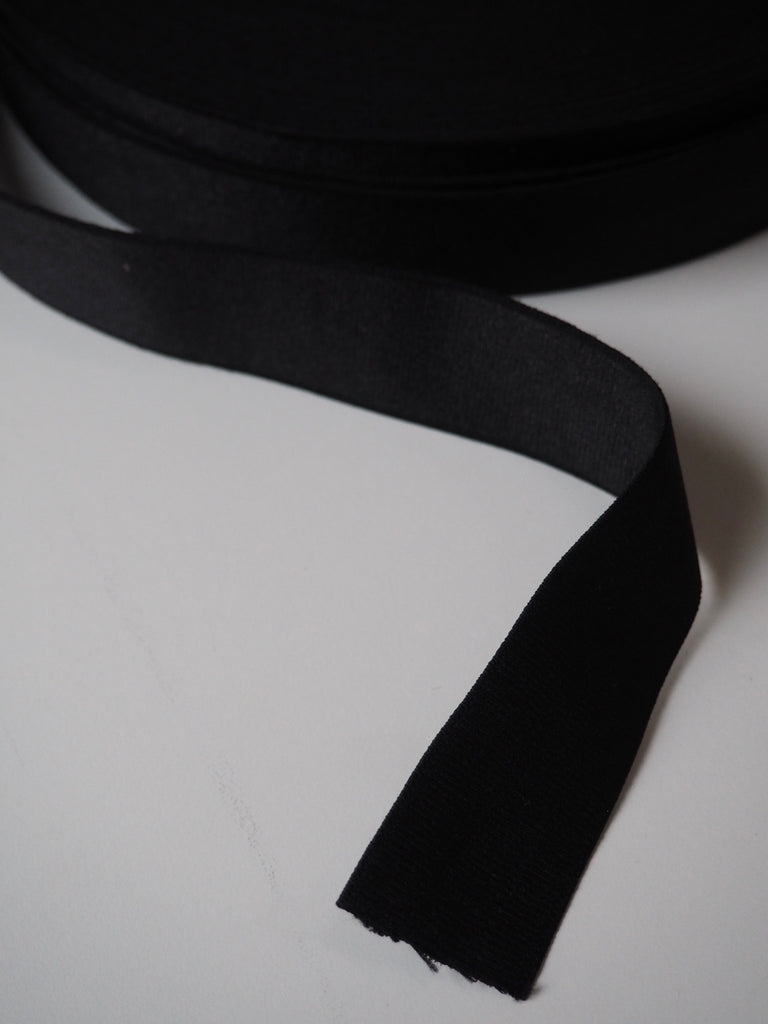 Black Satin Elastic 34mm