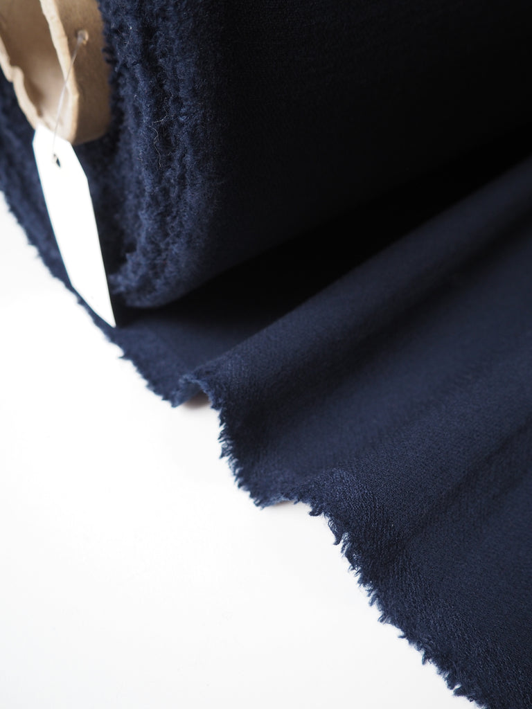 Navy Double Wool Crepe