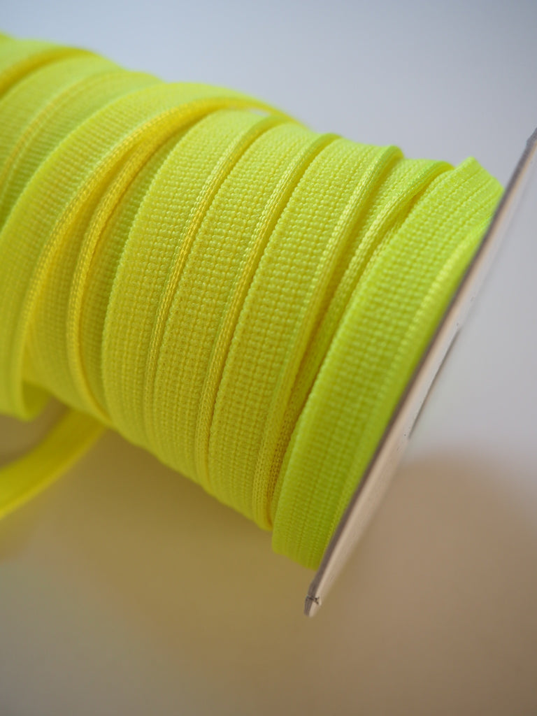 Shindo Neon Yellow Woven Satin Piping 10mm