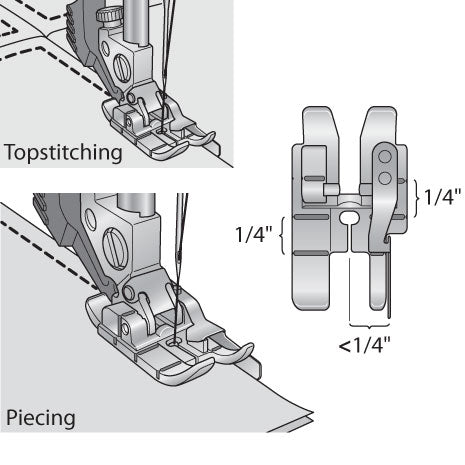 PFAFF Perfect 1/4 Inch Foot with Guide